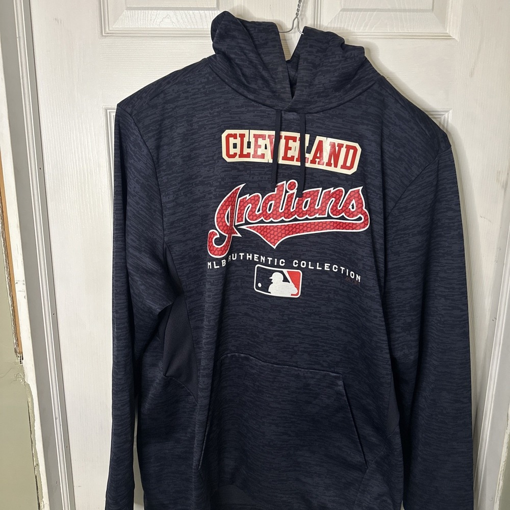 Majestic Cleveland Indians Men's L Pullover Hoodie Sweatshirt